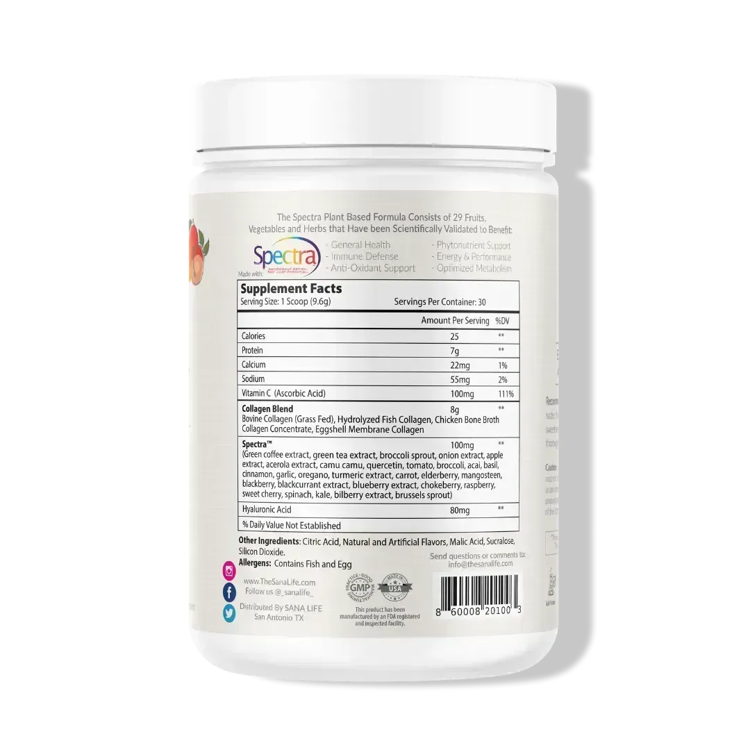 Collagen & Greens - Collagen & Greens - Peach Mango - Sana Life