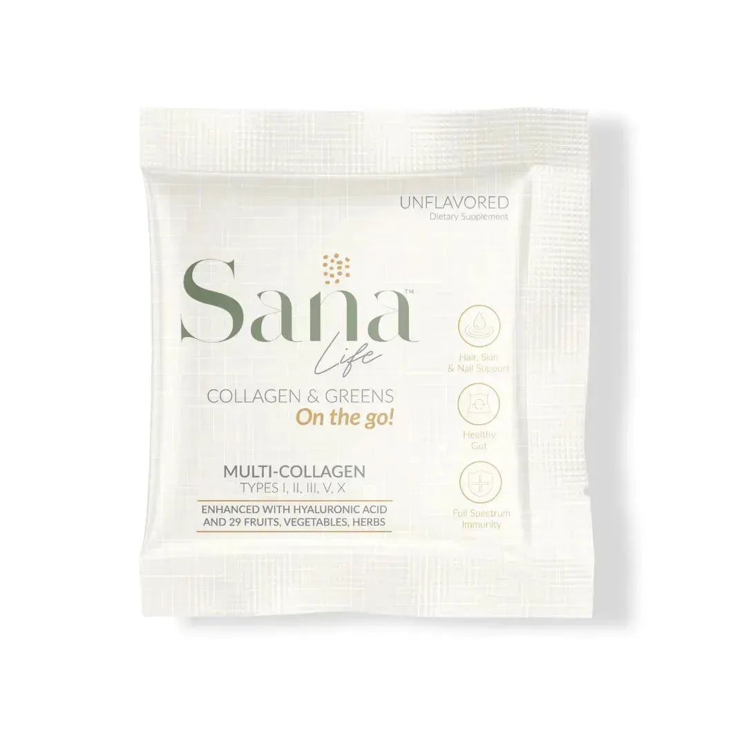 Collagen & Greens On The Go Single Packet - Collagen & Greens On The Go Single Packet - Peach Mango - Sana Life