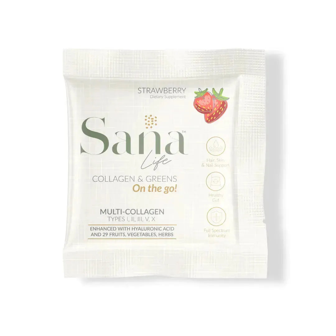 Collagen & Greens On The Go Single Packet - Collagen & Greens On The Go Single Packet - Peach Mango - Sana Life