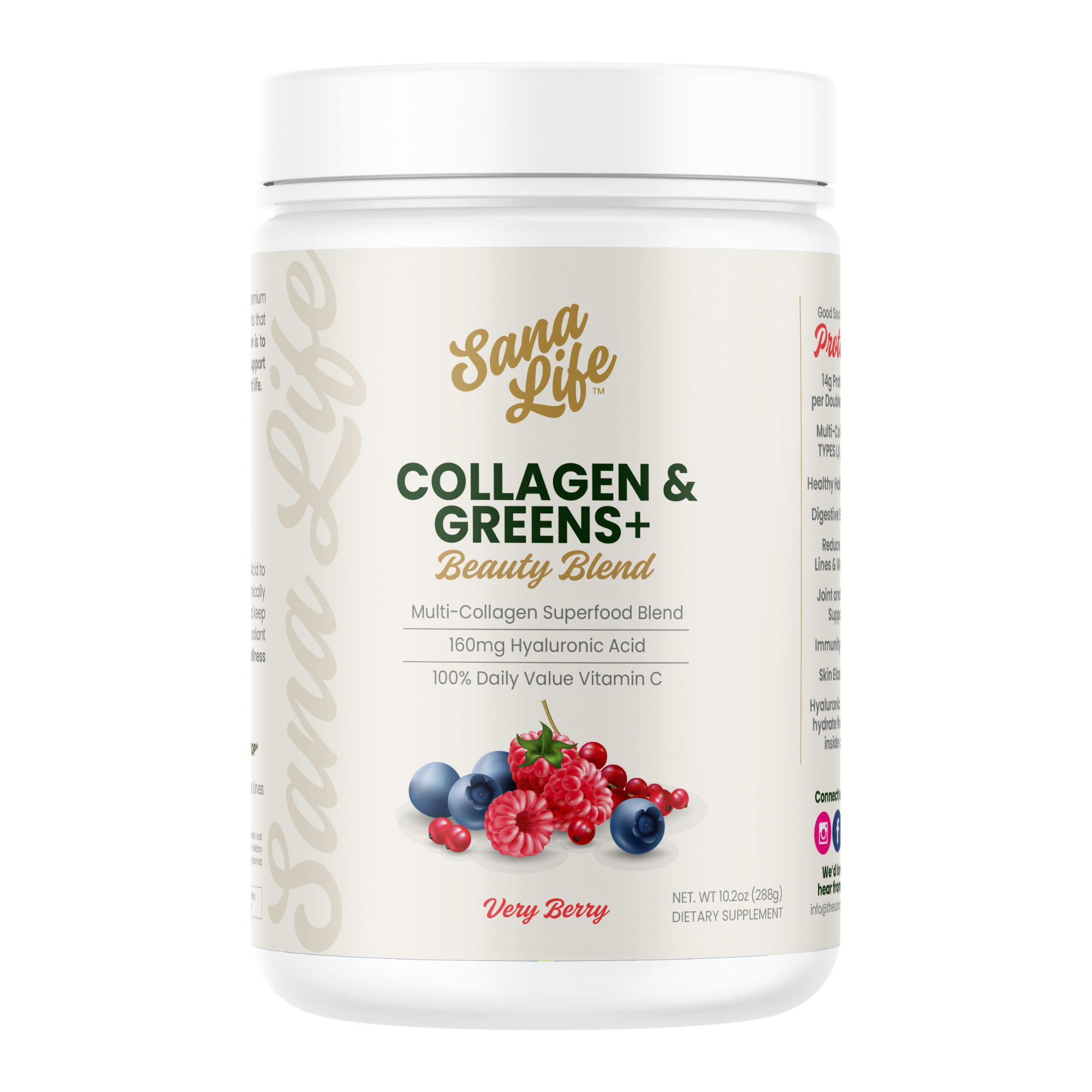 Very Berry Collagen & Greens - Verry Berry Collagen & Greens - Default Title - Sana Life