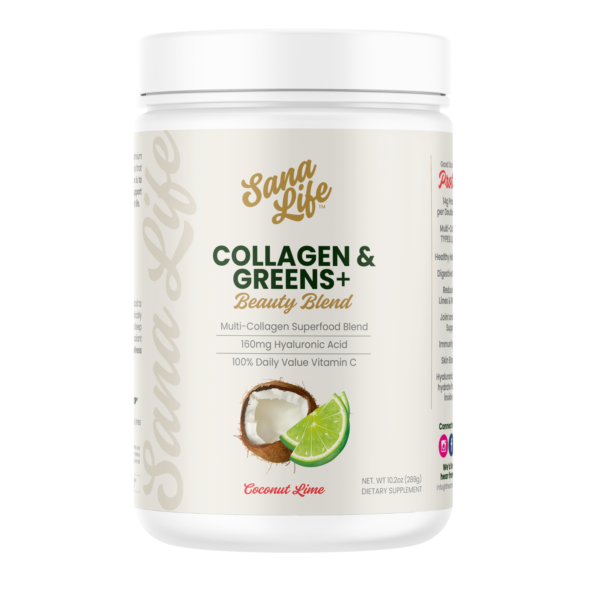Coconut Lime Collagen & Greens - Coconut Lime Collagen & Greens - Default Title - Sana Life