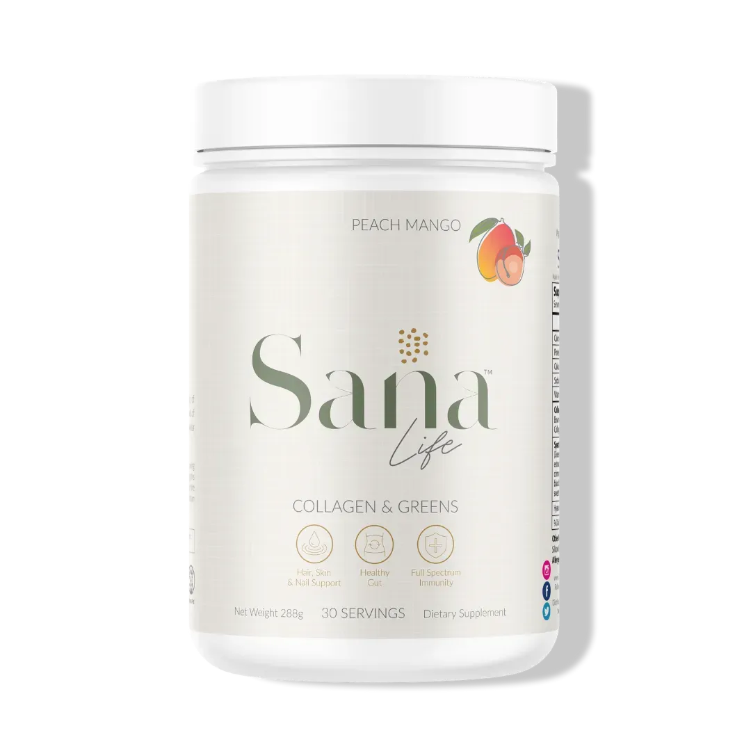 Peach Mango Collagen & Greens - Peach Mango Collagen & Greens - Default Title - Sana Life